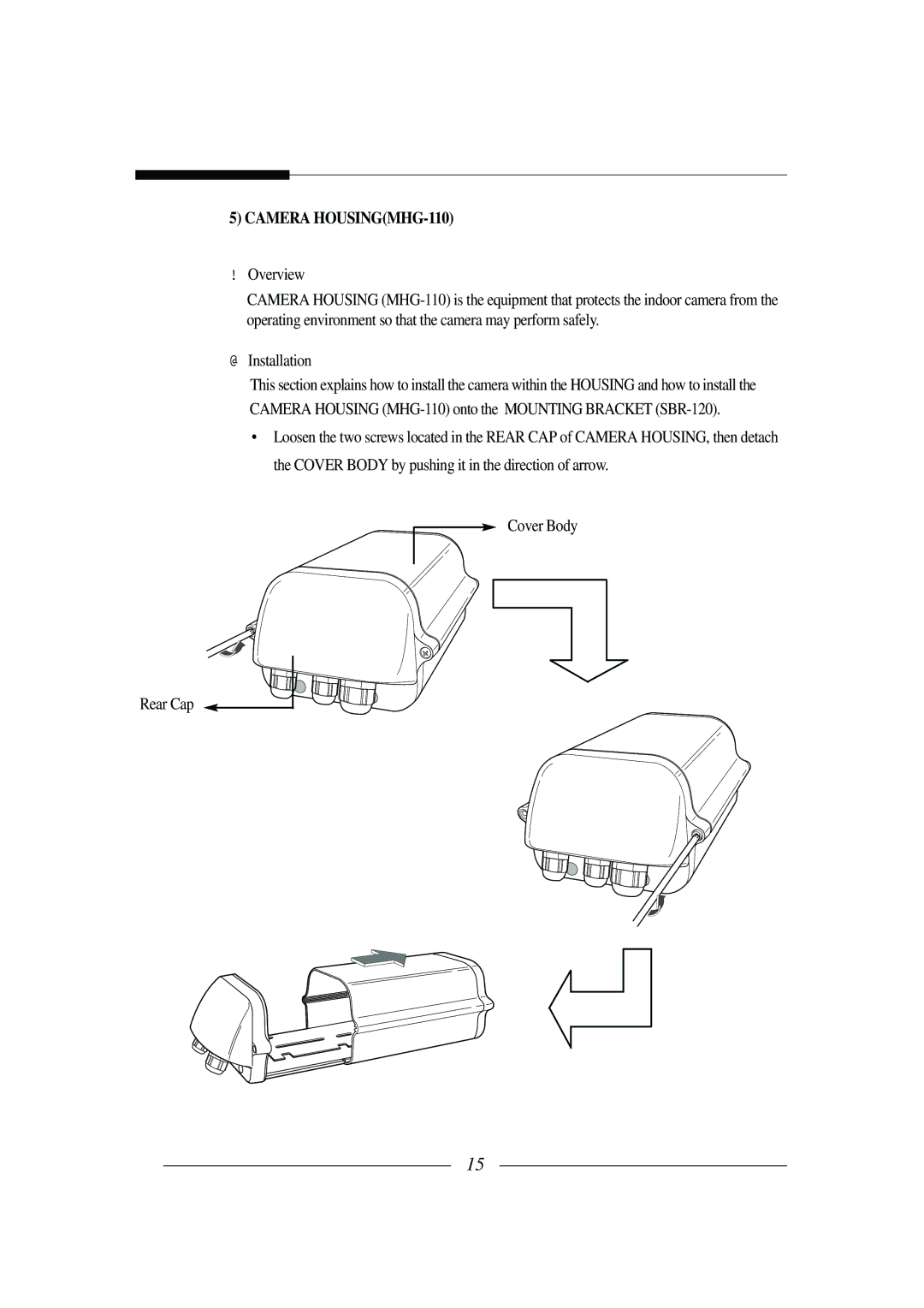 Samsung SSC-21 installation manual Camera HOUSINGMHG-110 