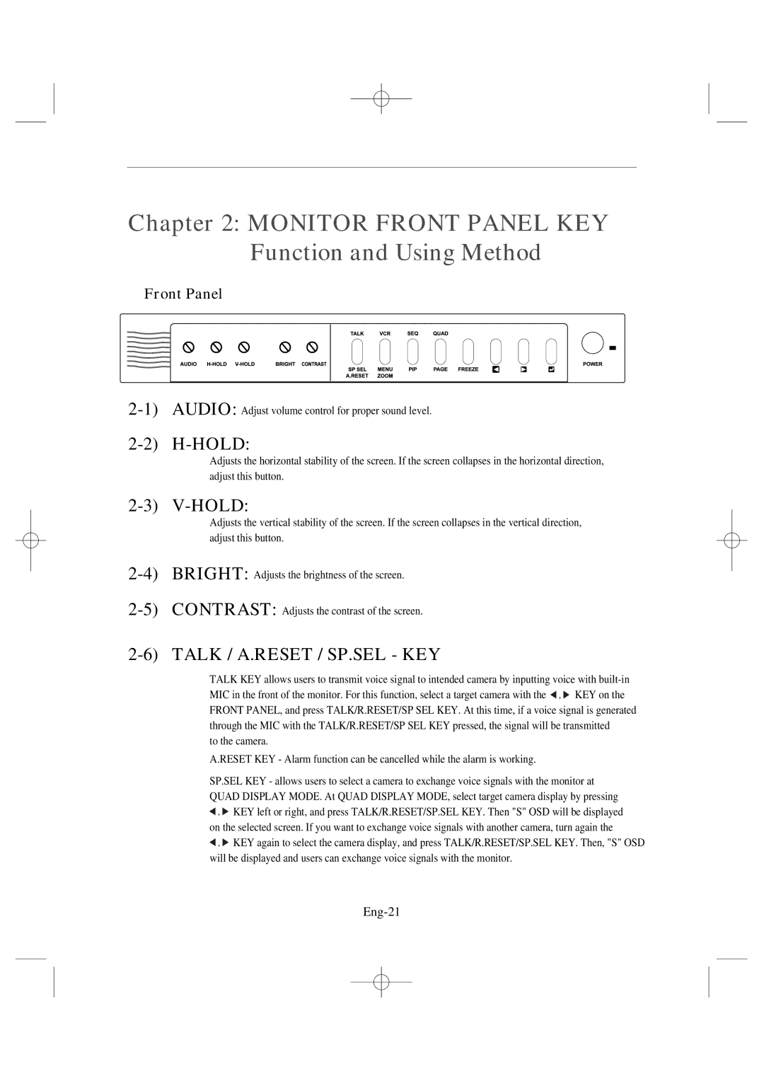 Samsung SSC17WEB manual Hold, Eng-21 