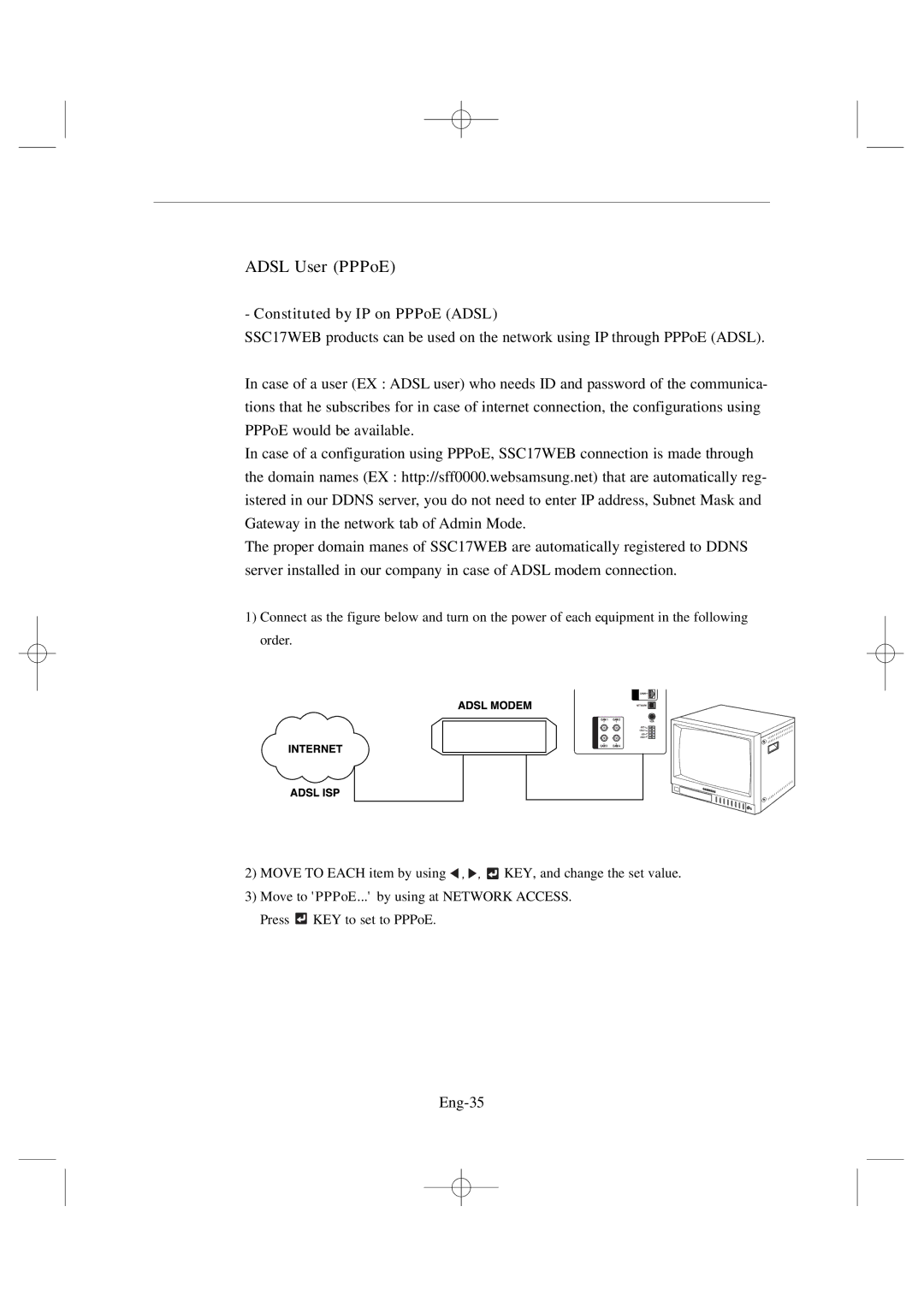 Samsung SSC17WEB manual Constituted- by IP on PPPoE Adsl, Eng-35 