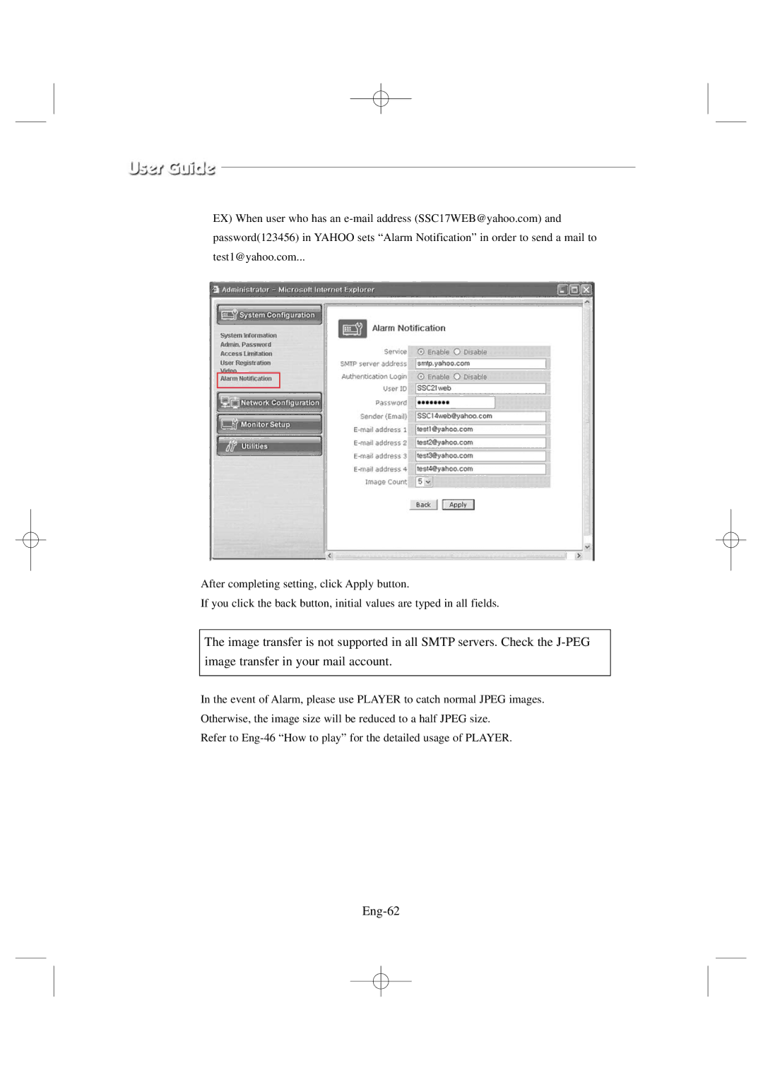 Samsung SSC17WEB manual Eng-62 