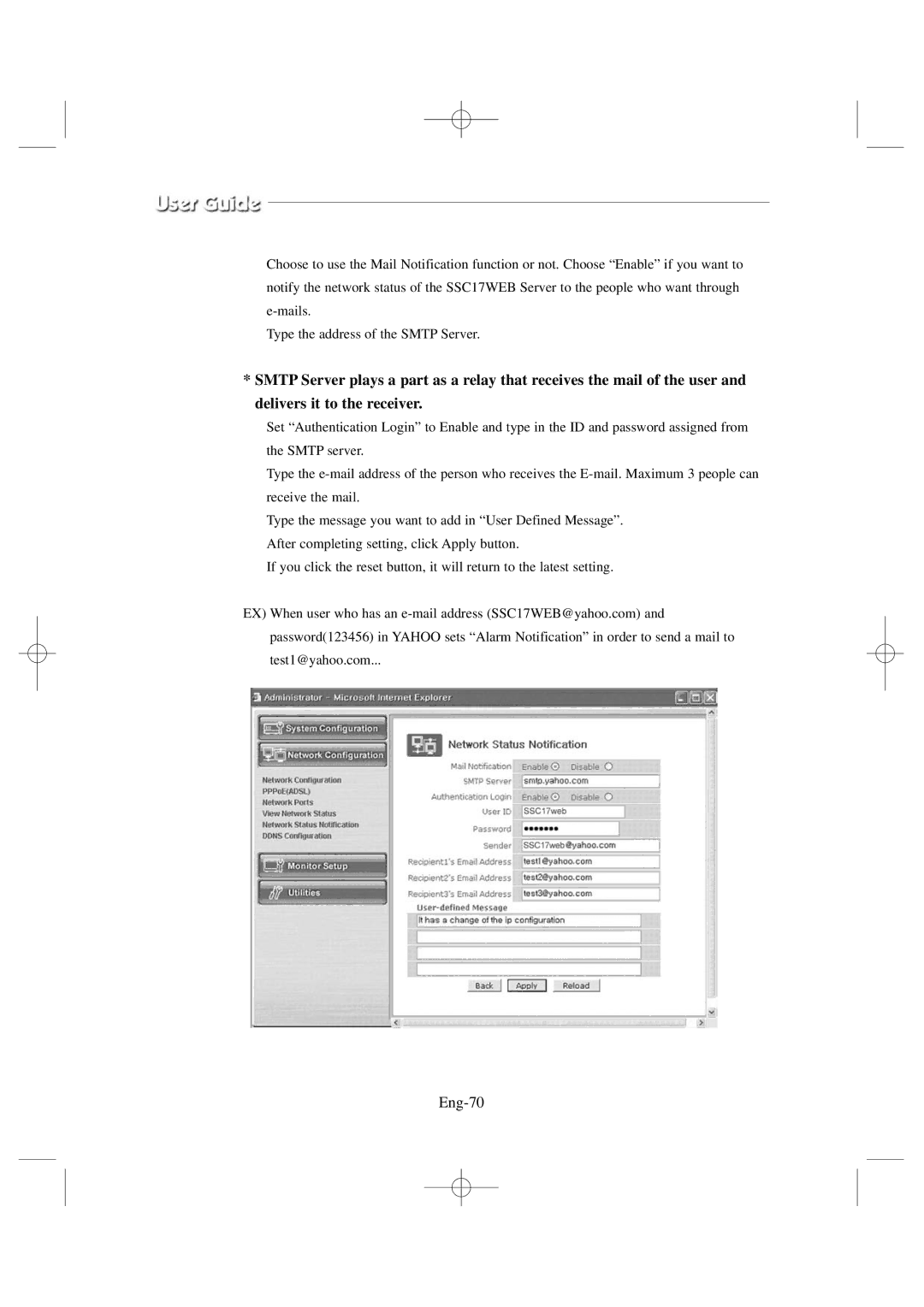 Samsung SSC17WEB manual Eng-70 