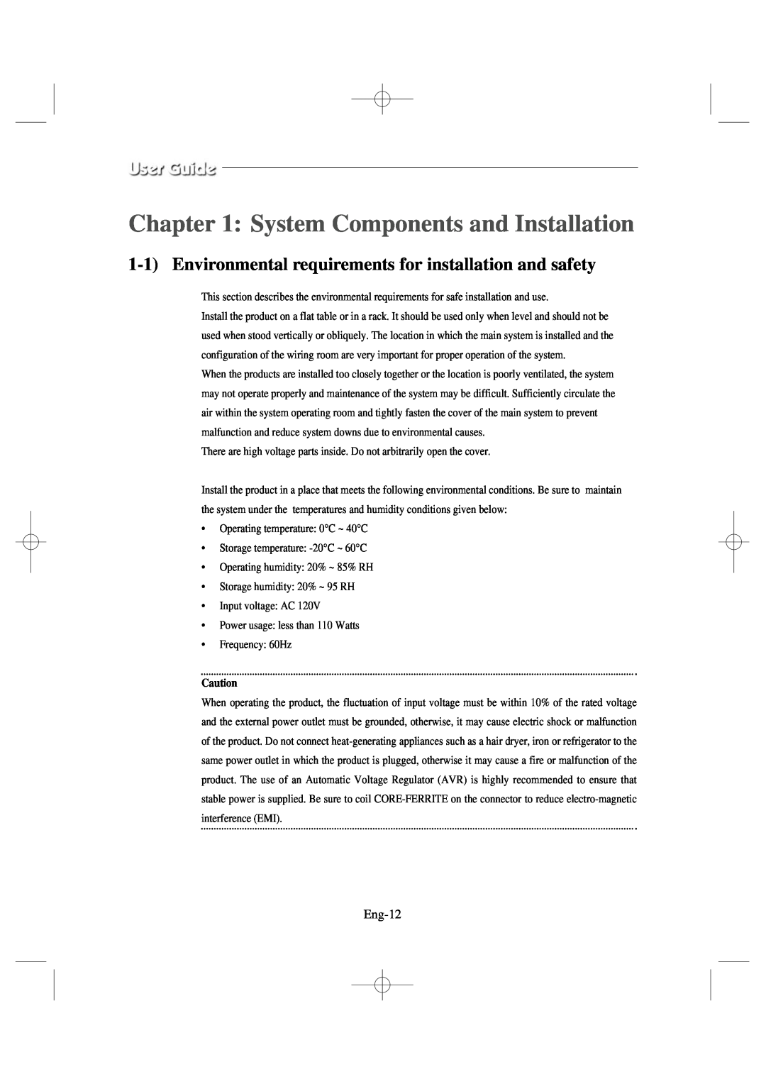 Samsung SSC17WEB manual System Components and Installation, Eng-12 
