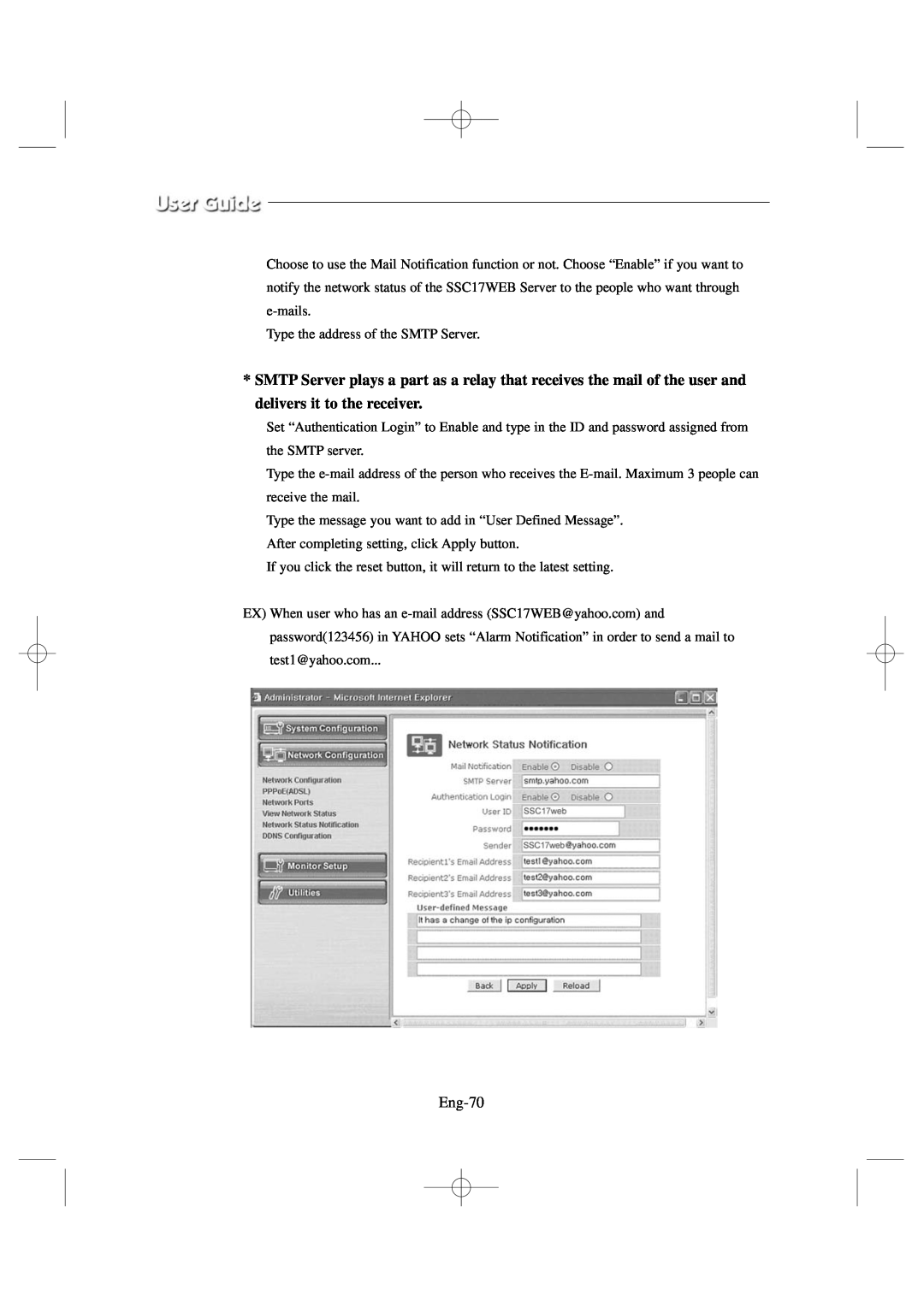 Samsung SSC17WEB manual Eng-70 