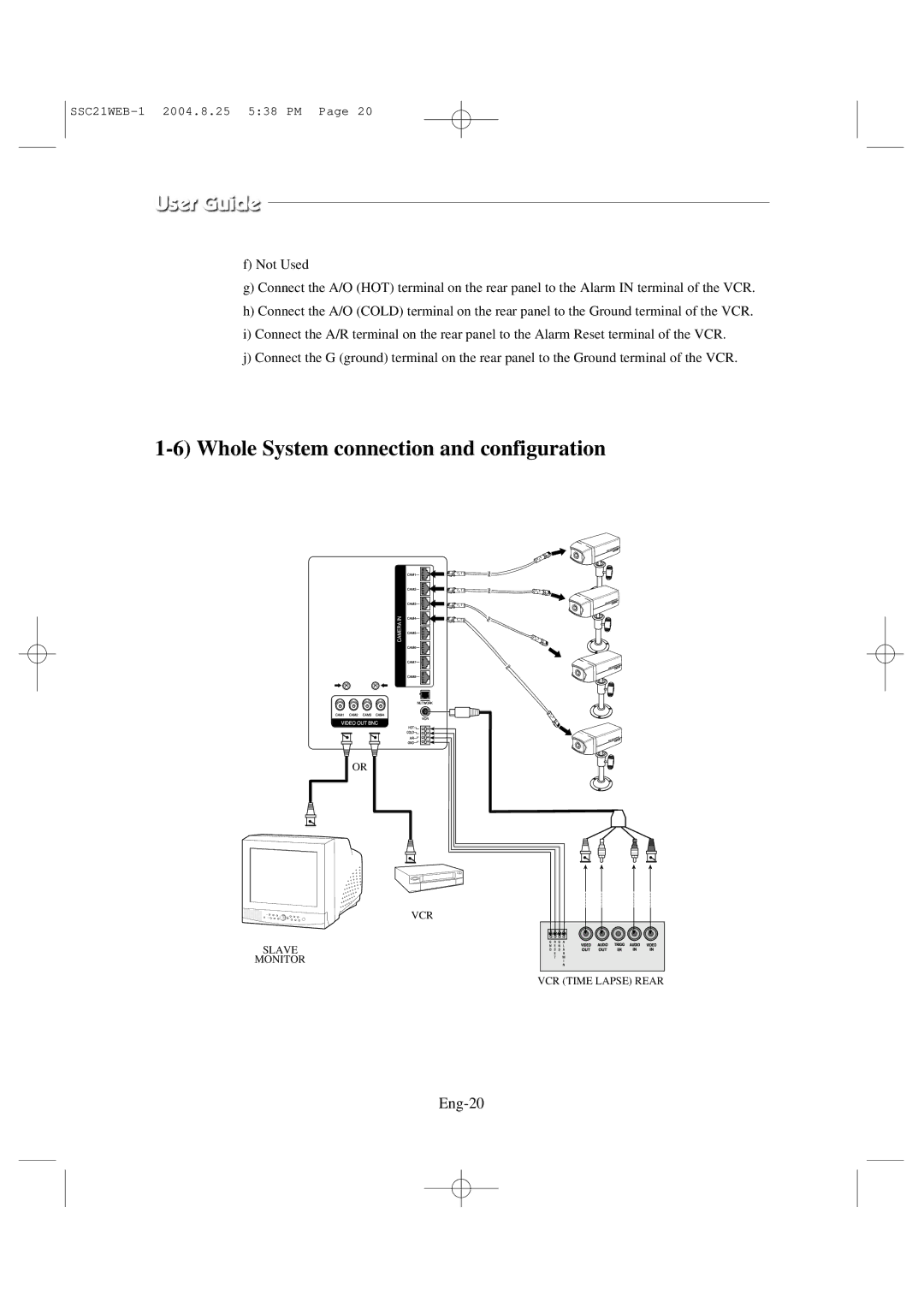 Samsung SSC21WEB manual Whole System connection and configuration, Eng-20 