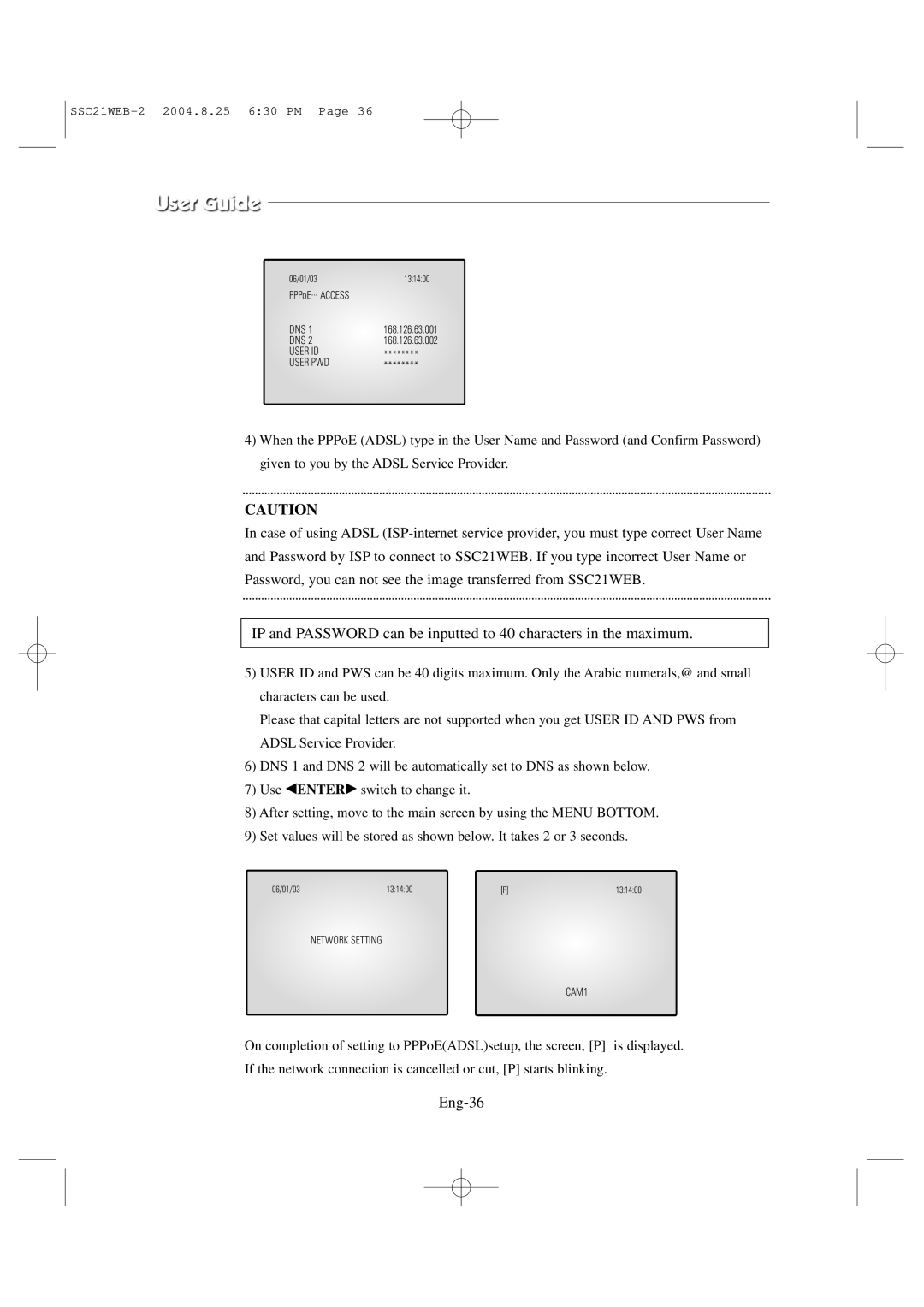 Samsung SSC21WEB manual Eng-36 