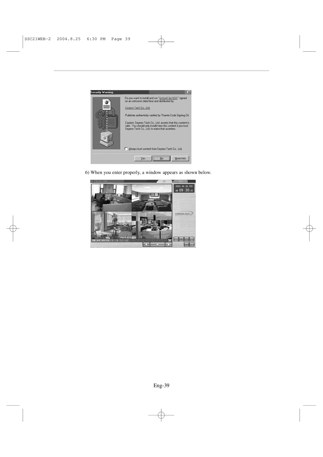 Samsung SSC21WEB manual Eng-39 