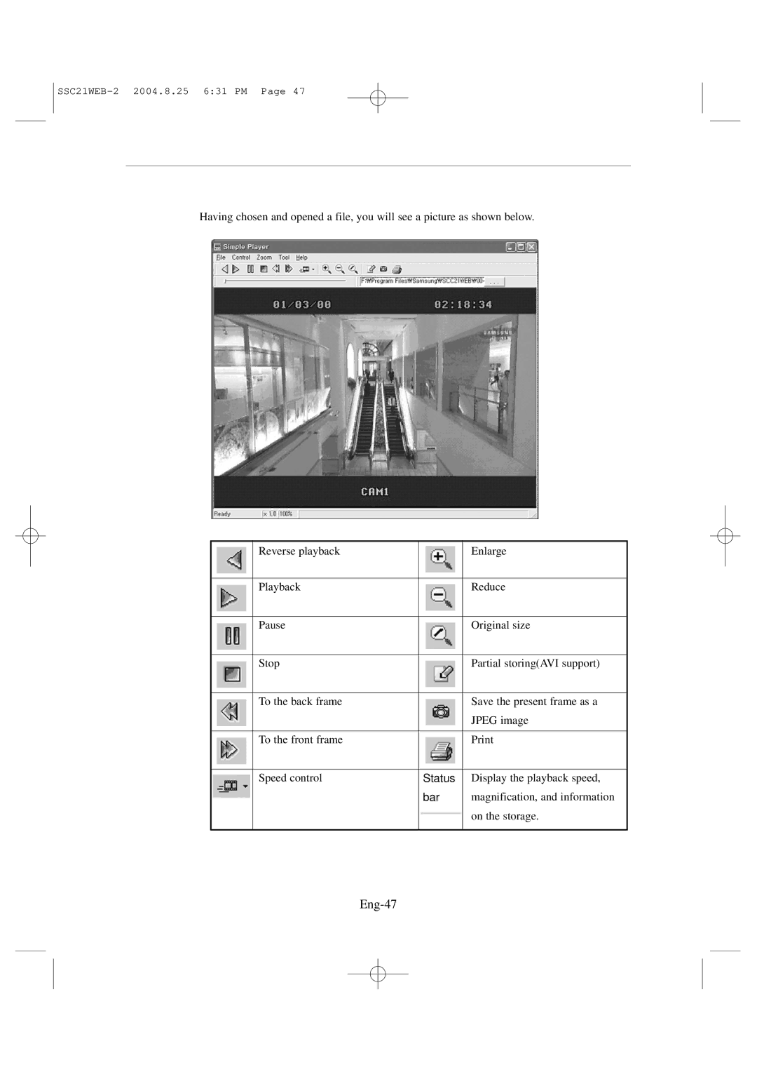 Samsung SSC21WEB manual Eng-47 