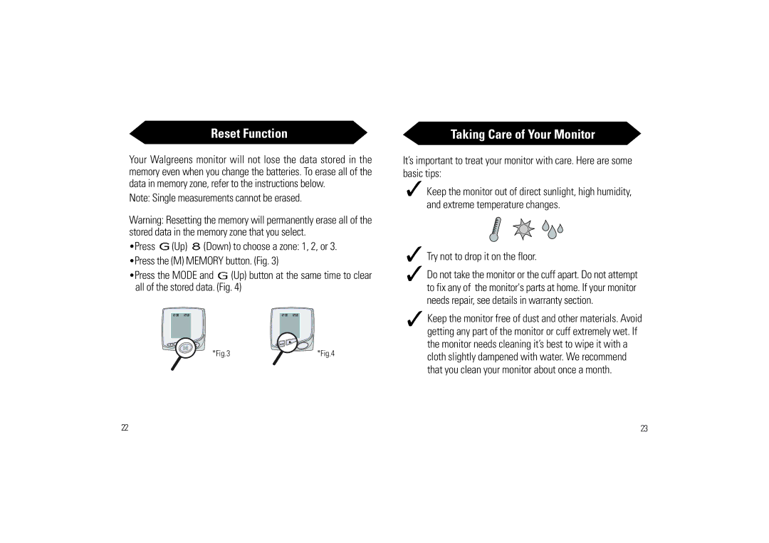 Samsung SSN-414W owner manual Reset Function, Taking Care of Your Monitor 