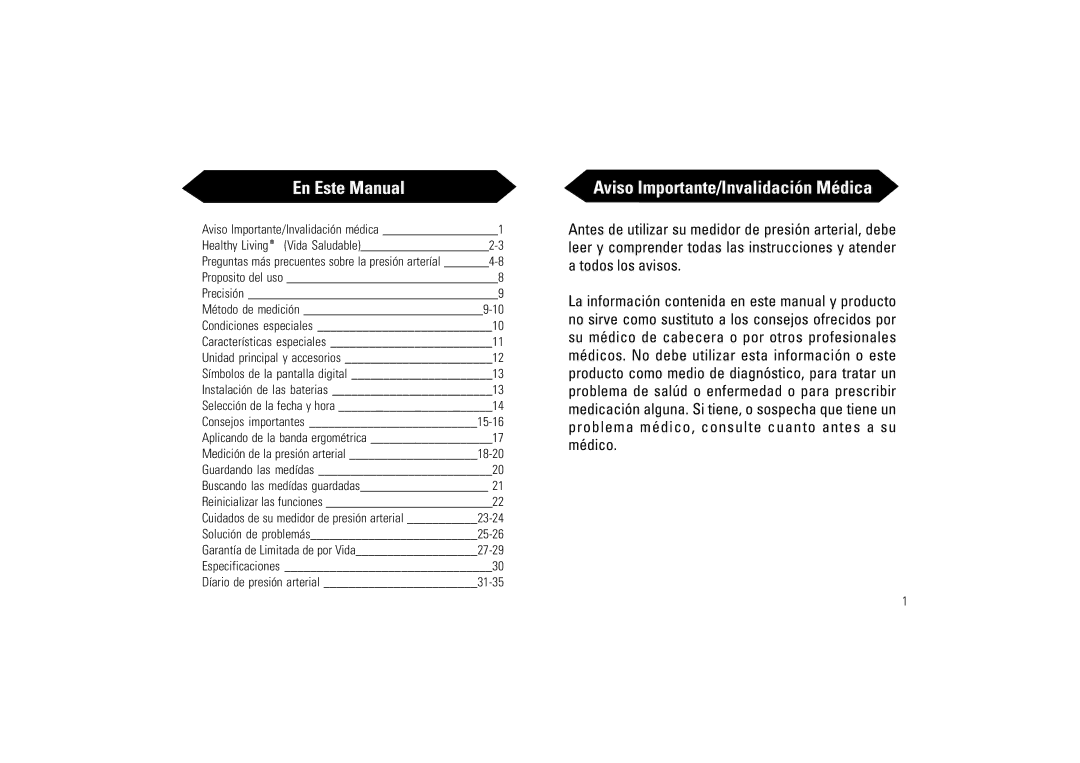 Samsung SSN-414W owner manual En Este Manual, Aviso Importante/Invalidación Médica 