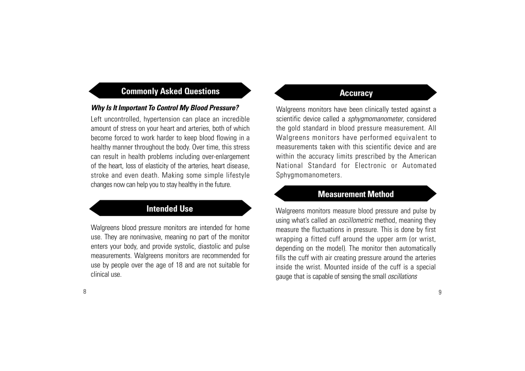 Samsung SSN-414W owner manual Intended Use, Accuracy, Measurement Method, Why Is It Important To Control My Blood Pressure? 