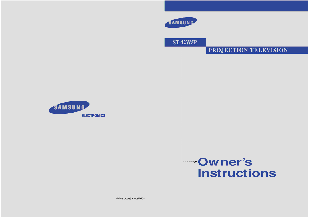 Samsung ST-42W5P manual Owner’s 