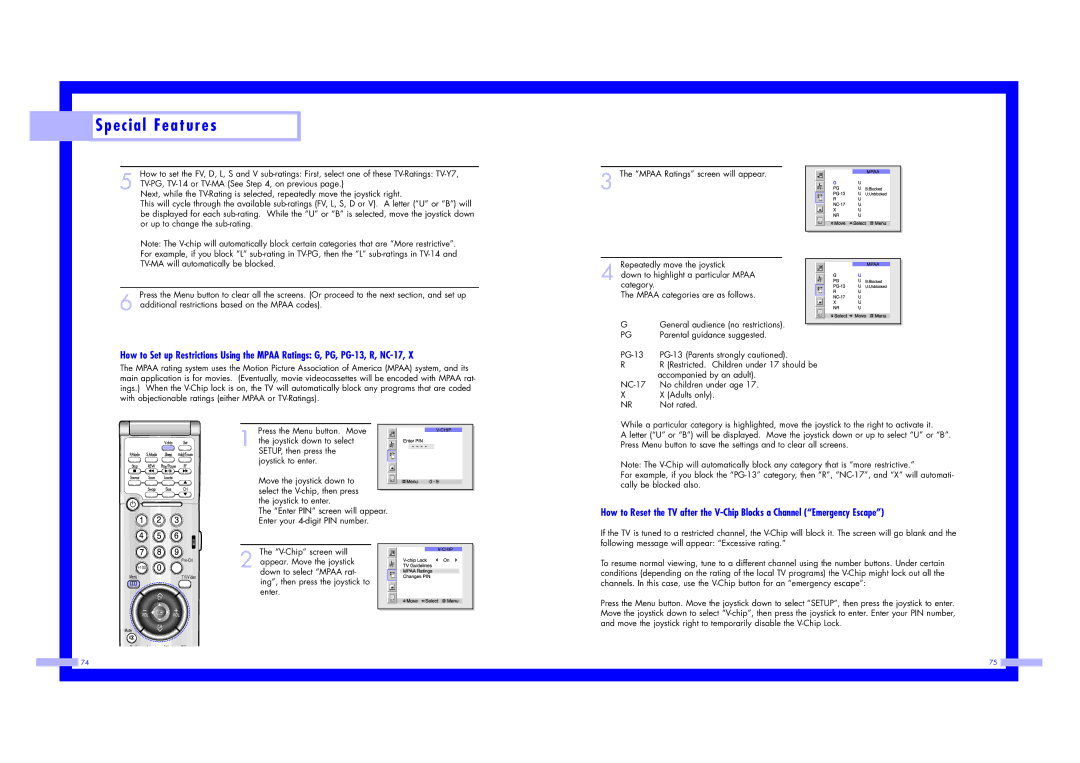 Samsung ST43L2HD instruction manual Joystick to enter, Parental guidance suggested, Not rated 