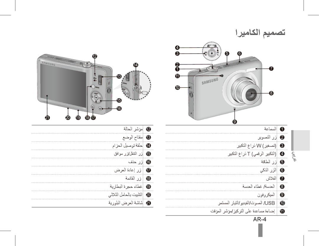 Samsung ST50 quick start manual اريماكلا ميمصت, AR-4 