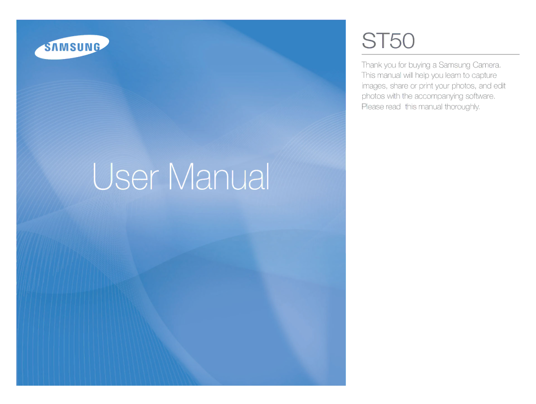 Samsung ST50 user manual 