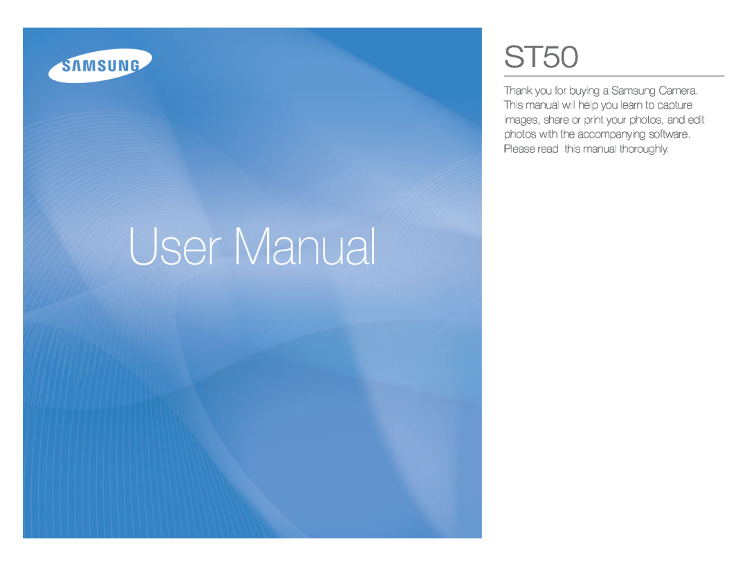 Samsung ST50 user manual User Manual 