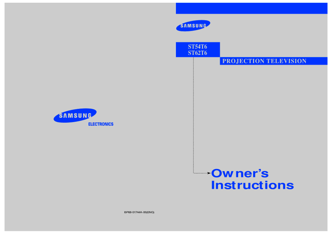 Samsung ST54T6 ST62T6 manual Owner’s 