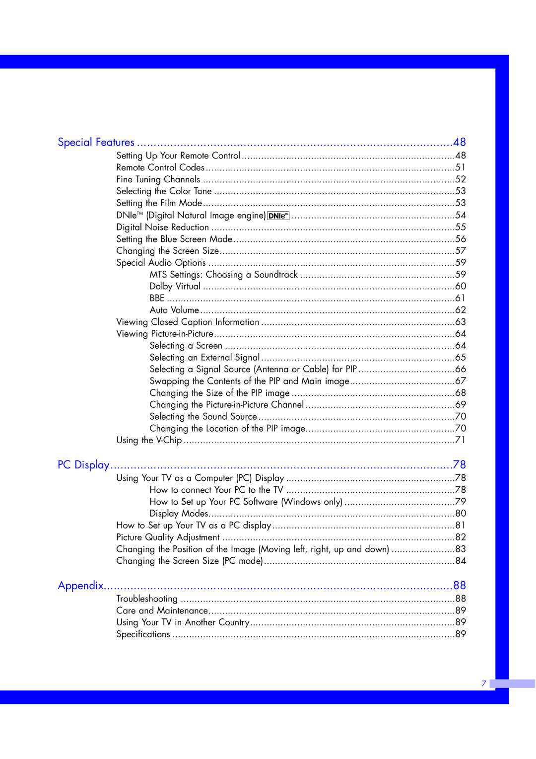 Samsung ST50L2HD, ST61L2HD instruction manual Appendix 