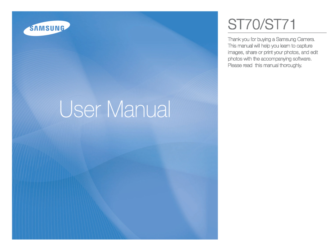 Samsung ST71, ST70 manual 