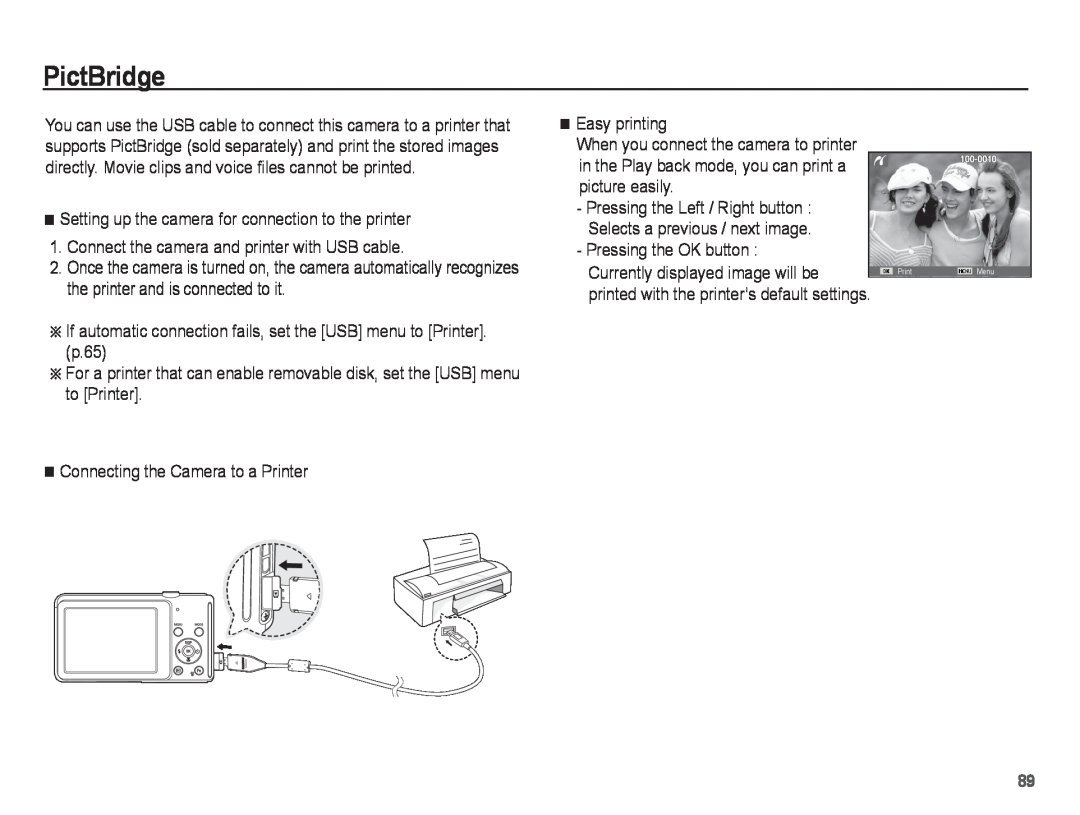 Samsung ST70, ST71 manual PictBridge 