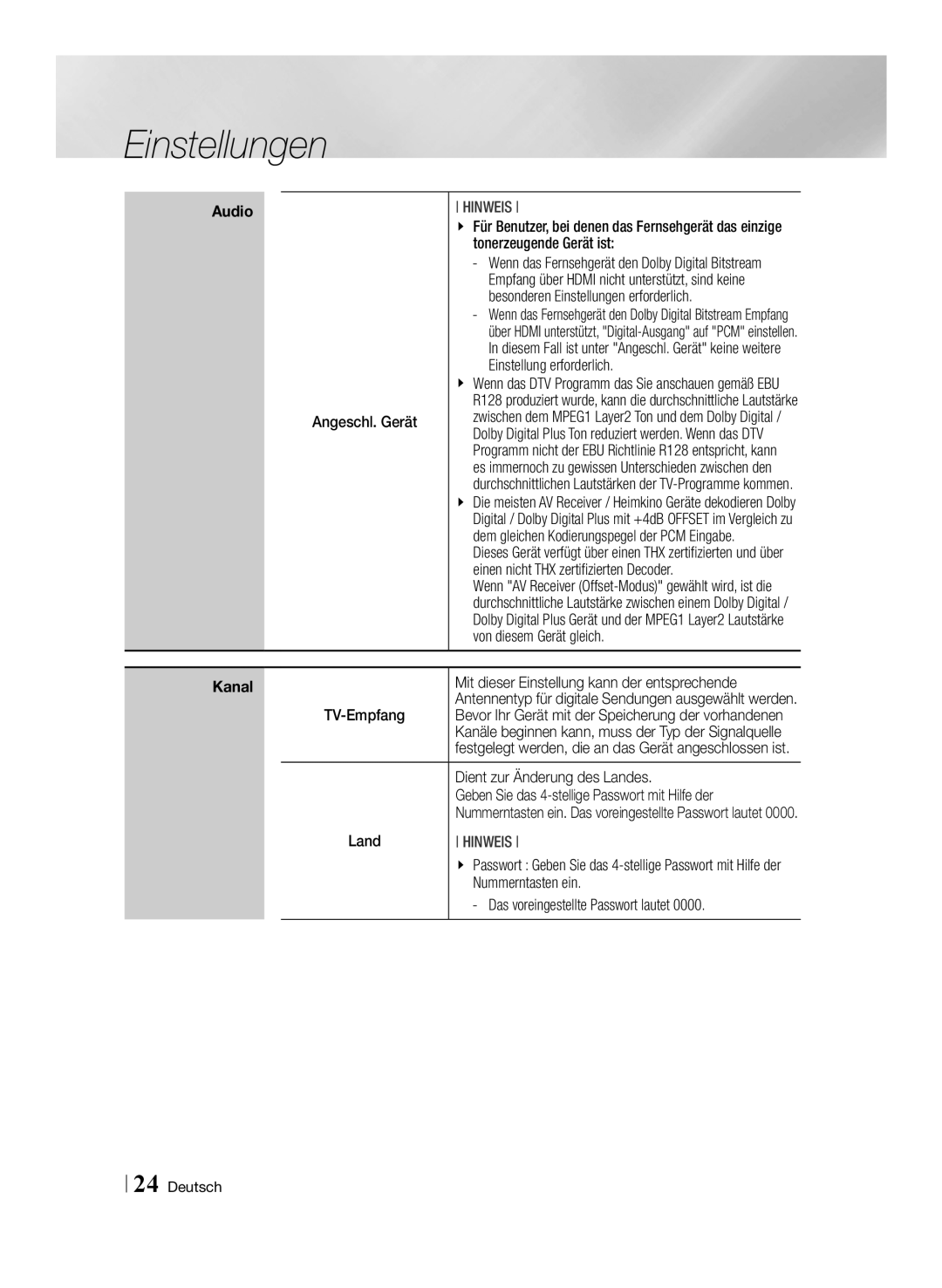 Samsung STB-E7909S/ZG manual Tonerzeugende Gerät ist, Besonderen Einstellungen erforderlich, Einstellung erforderlich 