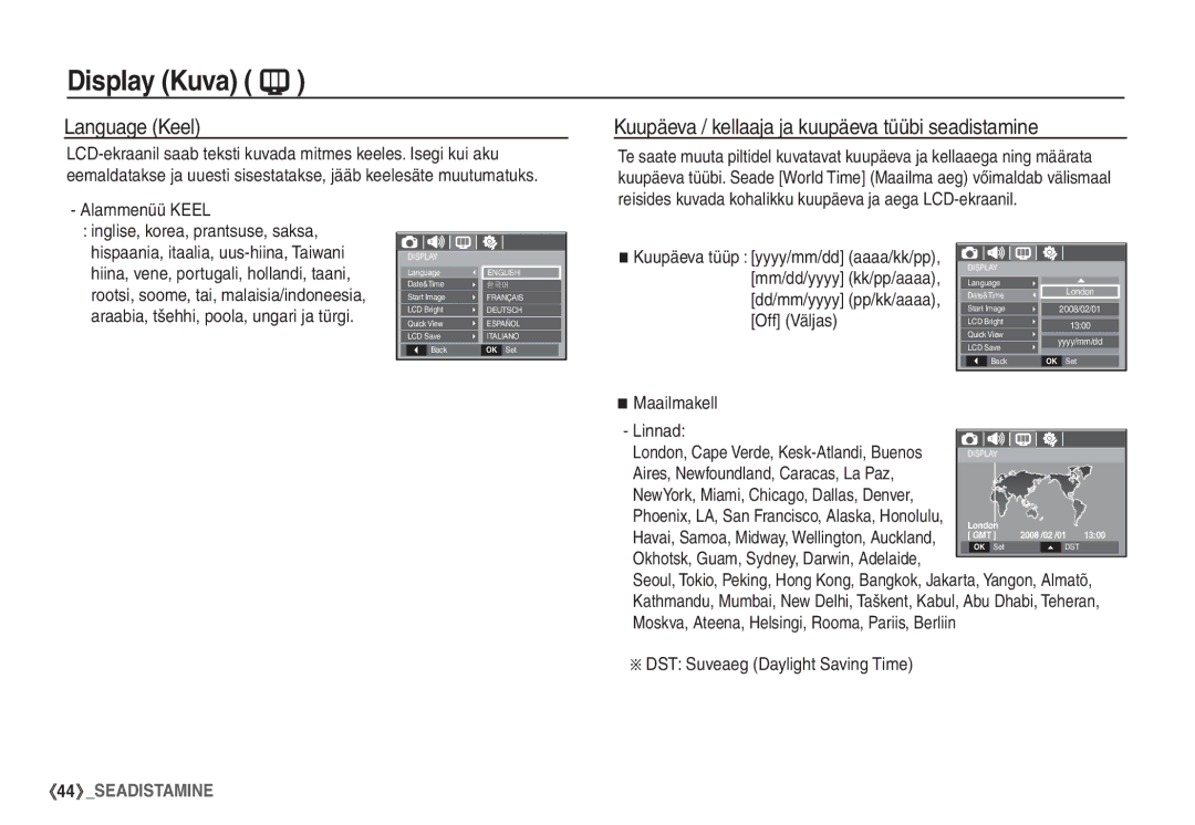 Samsung STC-S1050B manual Display Kuva 