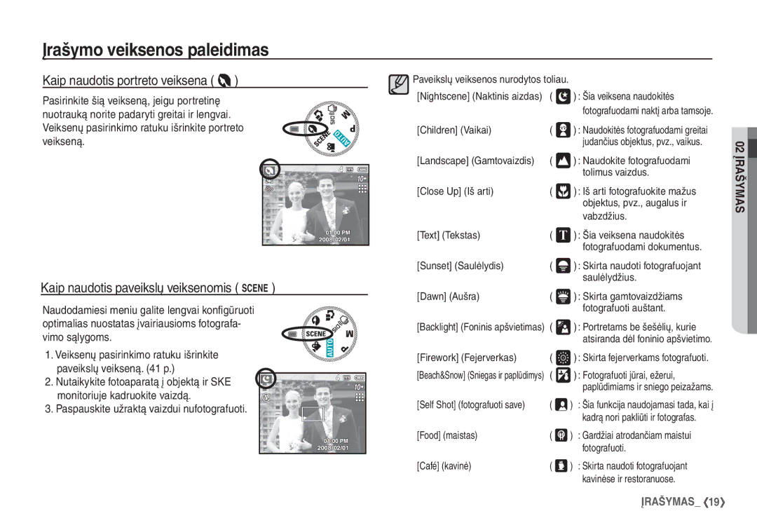 Samsung STC-S1050B manual Paspauskite užraktą vaizdui nufotografuoti 