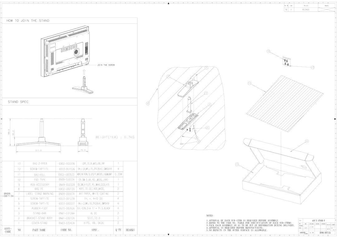 Samsung STNL3257D manual 