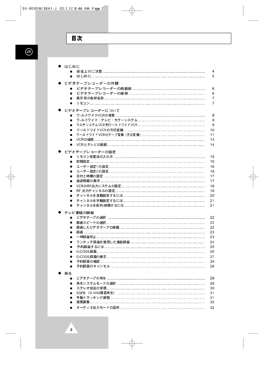 Samsung SV-9000W manual 