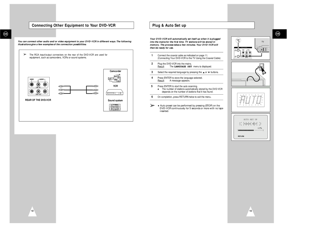 Samsung SV-DVD3E instruction manual Camcorder 