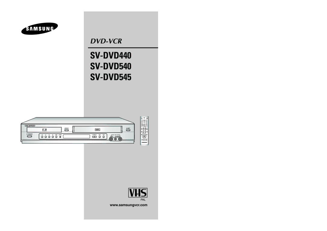 Samsung manual SV-DVD440 SV-DVD540 SV-DVD545 