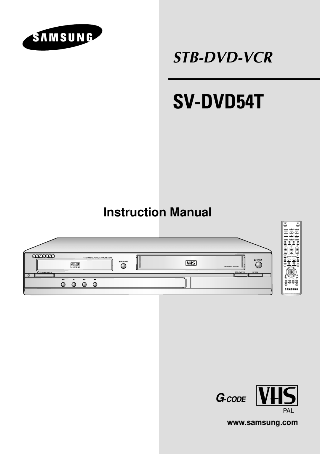 Samsung SV-DVD54T instruction manual 