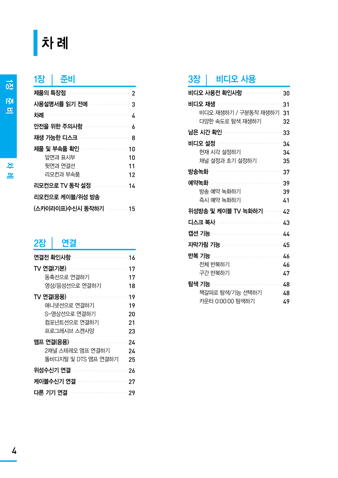 Samsung SV-DVD650 manual 1장 준 비 