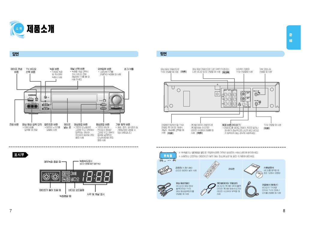 Samsung SV-J1000 manual 제품소개 