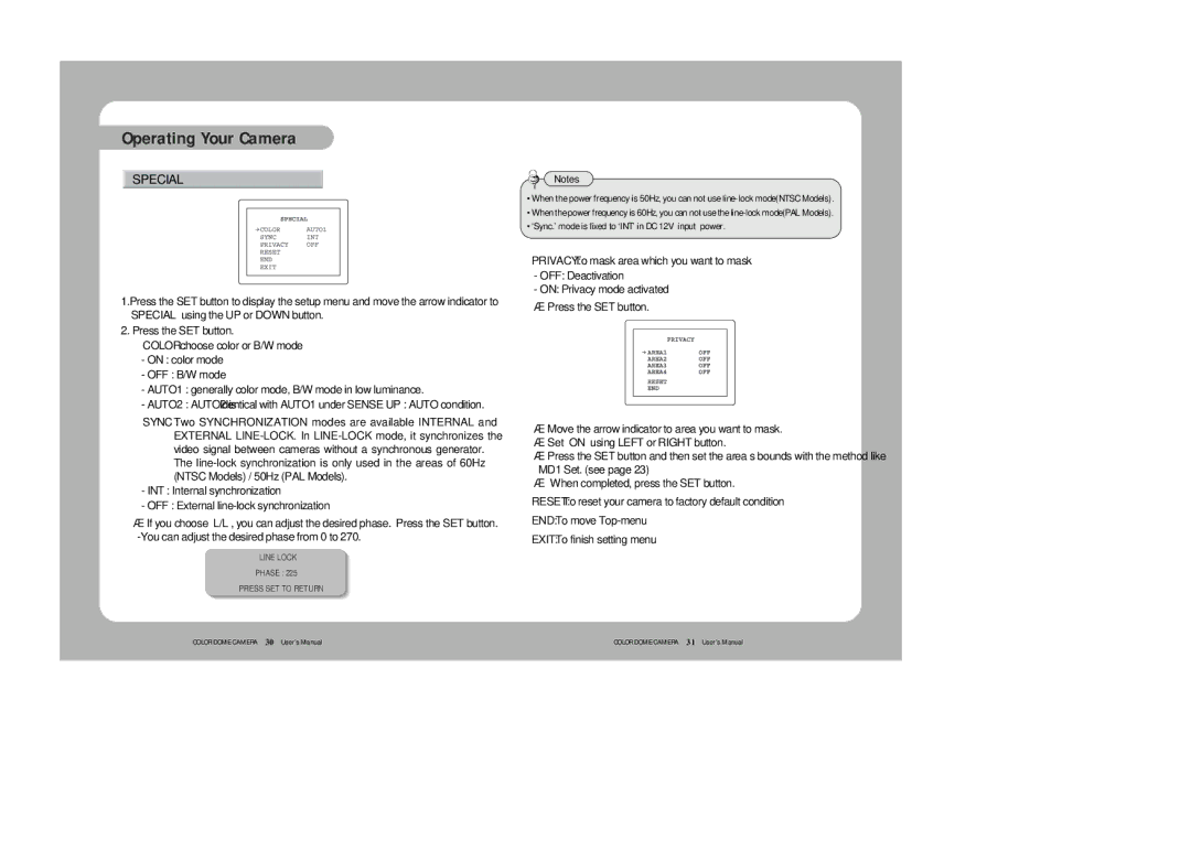 Samsung SVD-4120A/AW instruction manual Special 