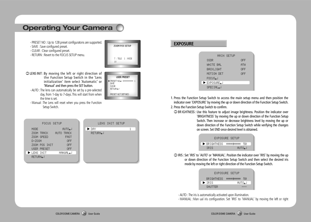 Samsung SVD-4700 manual Exposure 