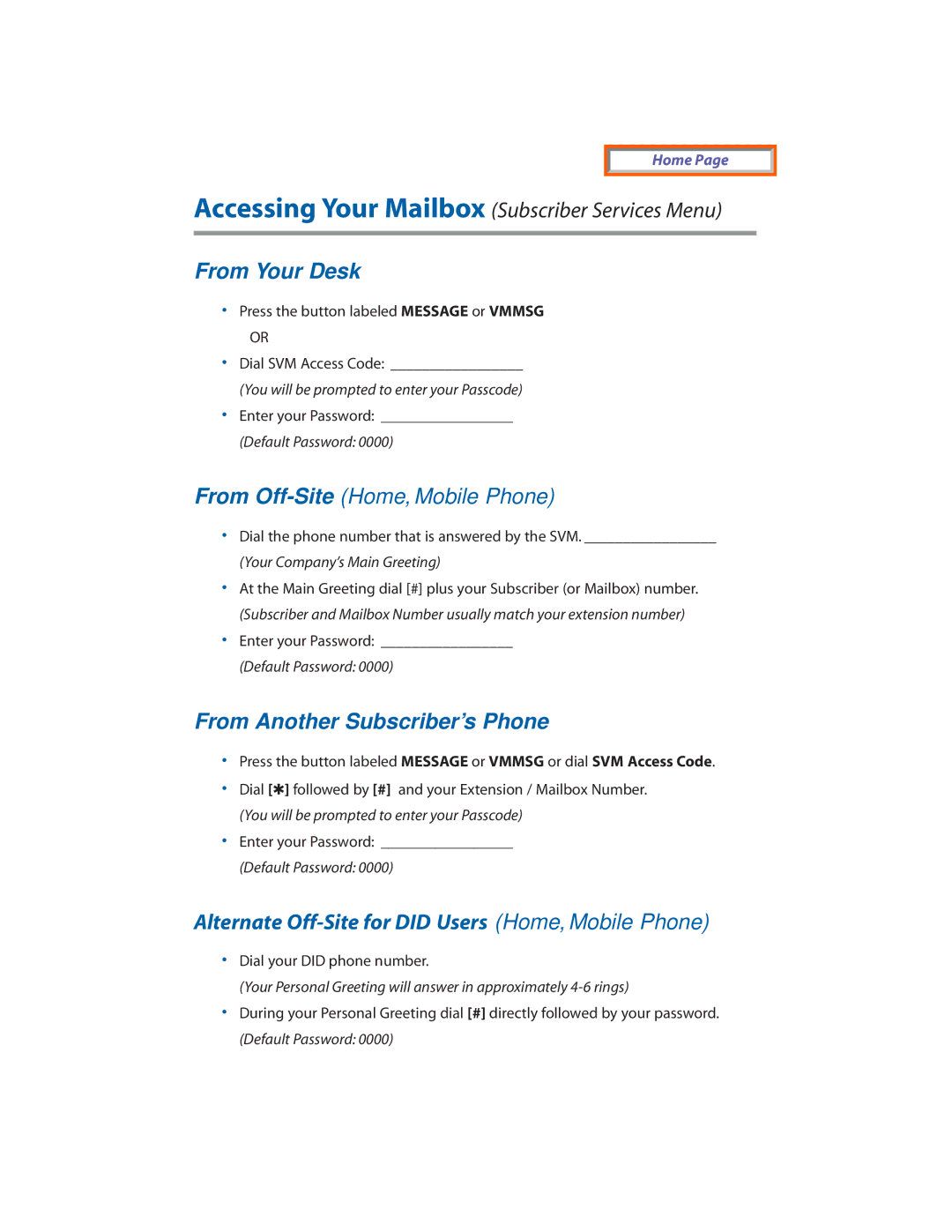 Samsung SVMi-4E, SVMi-16E, SVMi-8E manual From Your Desk 