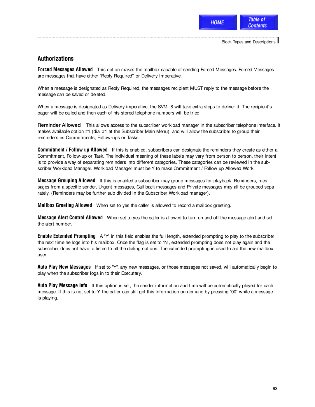 Samsung SVMi-8 technical manual Authorizations 