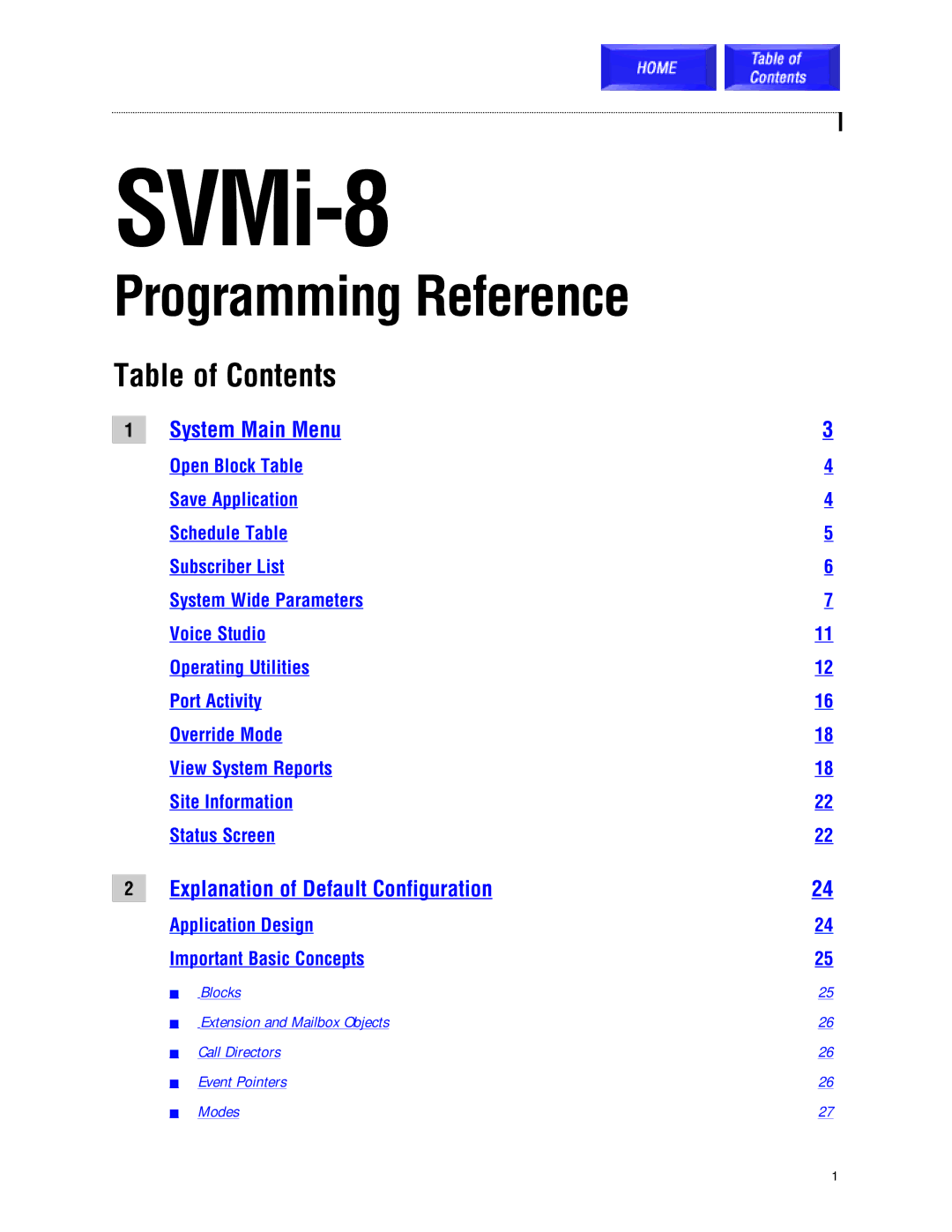 Samsung SVMi-8 technical manual Programming Reference 