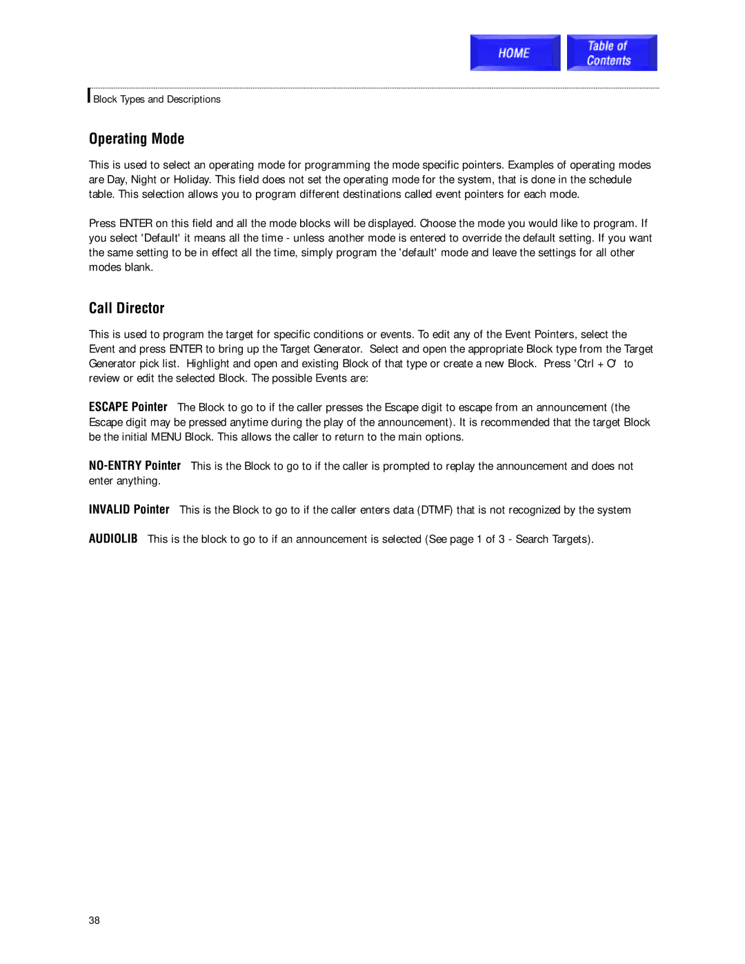 Samsung SVMi-8 technical manual Operating Mode 