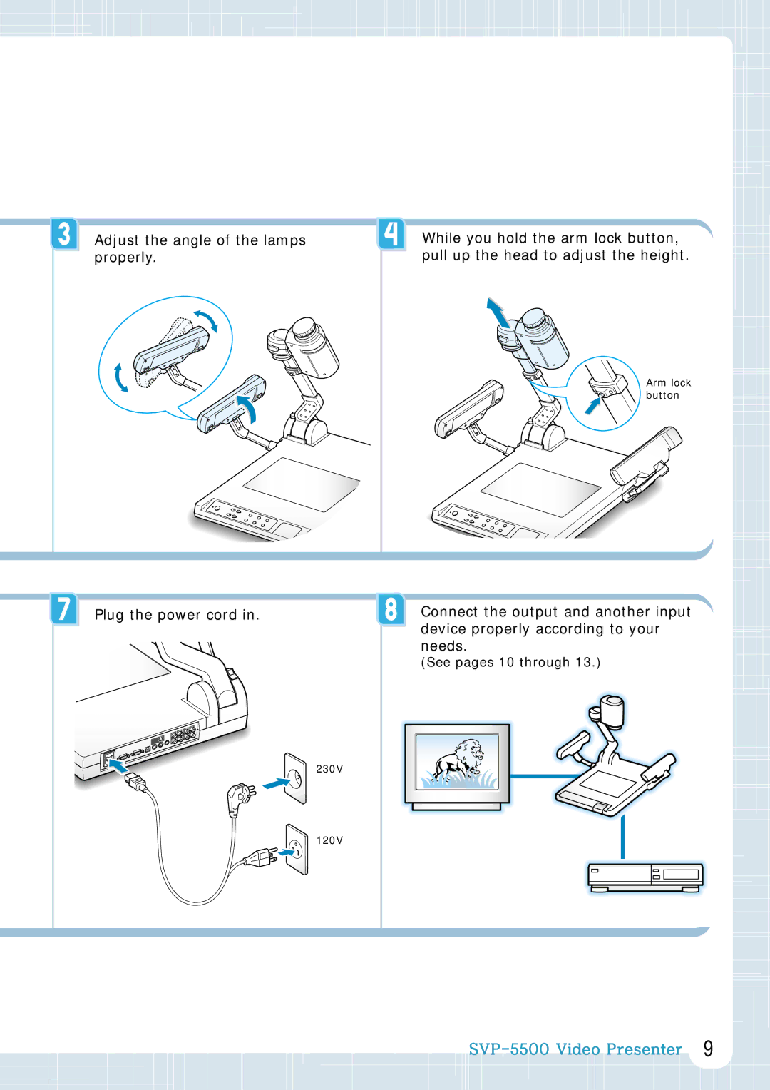 Samsung SVP-5500 manual See pages 10 through 