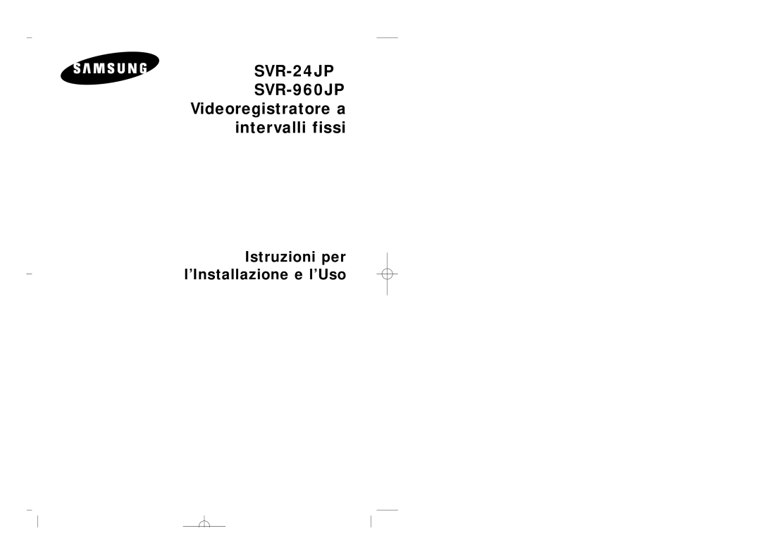 Samsung SVR-960JP operating instructions SVR-24JP 