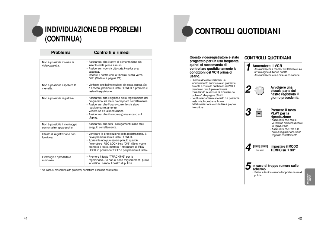 Samsung SVR-24JP, SVR-960JP operating instructions Controlli Quotidiani, Accendere il VCR 