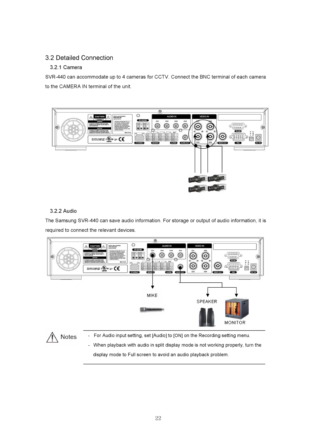 Samsung SVR-440 manual 2DetailedConnection 