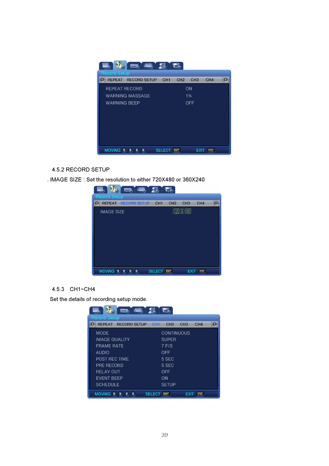 Samsung SVR-440 manual 2RECORDSETUP 