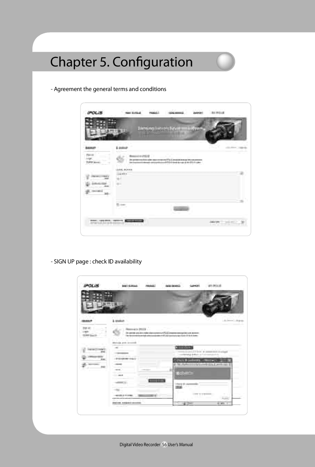 Samsung SVR-940, 450 user manual Digital Video Recorder 56 User’s Manual 