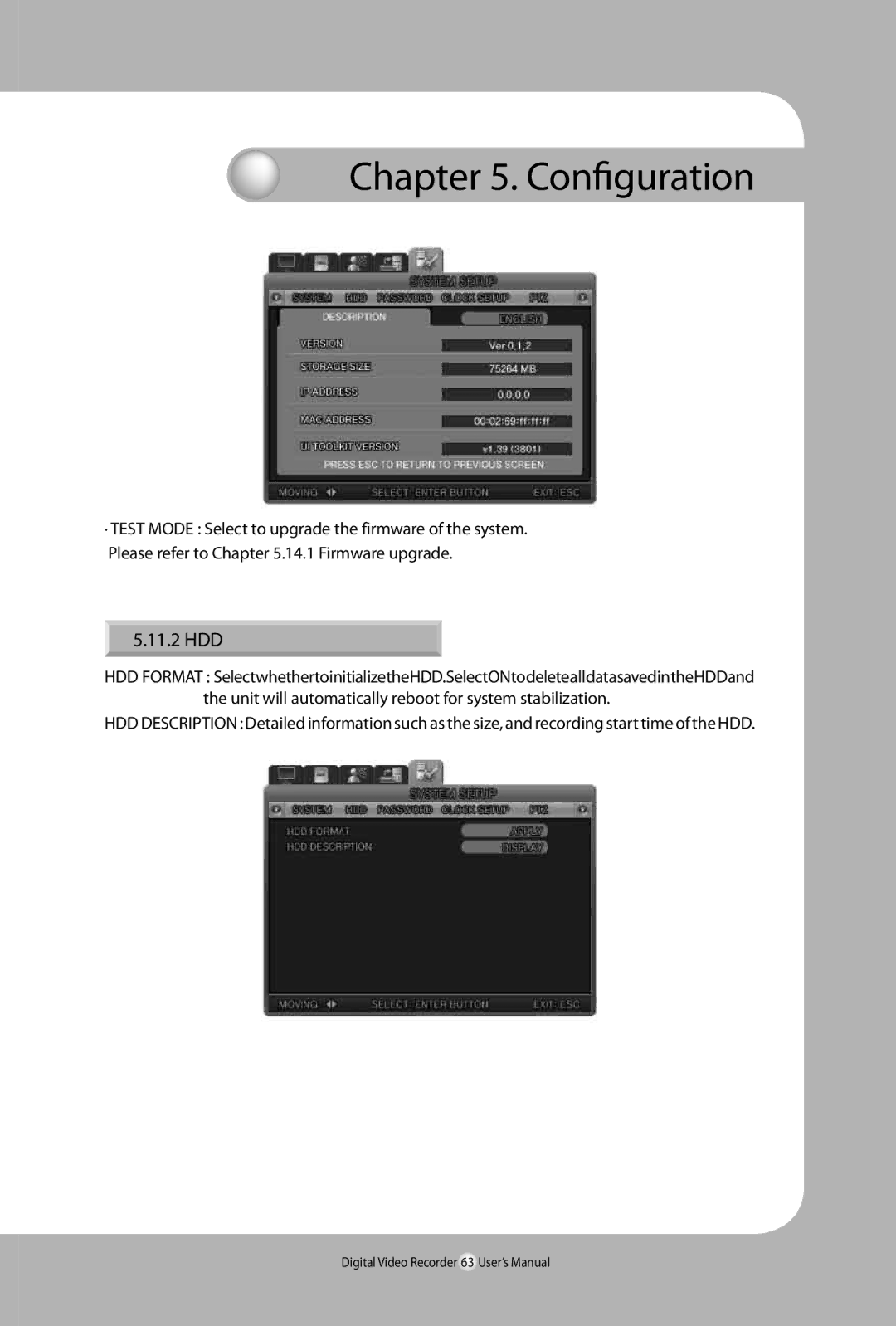 Samsung 450, SVR-940 user manual 11.2 HDD 