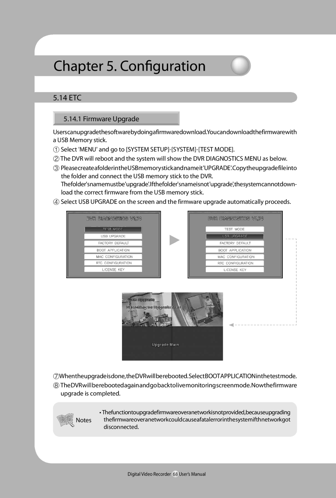 Samsung SVR-940, 450 user manual 14 ETC, Firmware Upgrade 