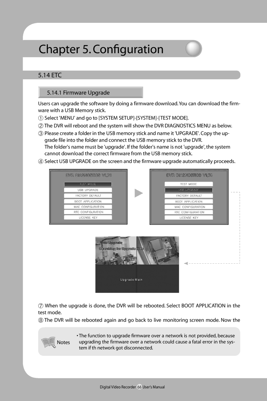 Samsung SVR-940/450 user manual 14 ETC, Firmware Upgrade 