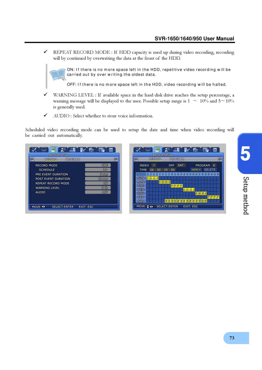 Samsung SVR-1640, SVR-950 user manual 