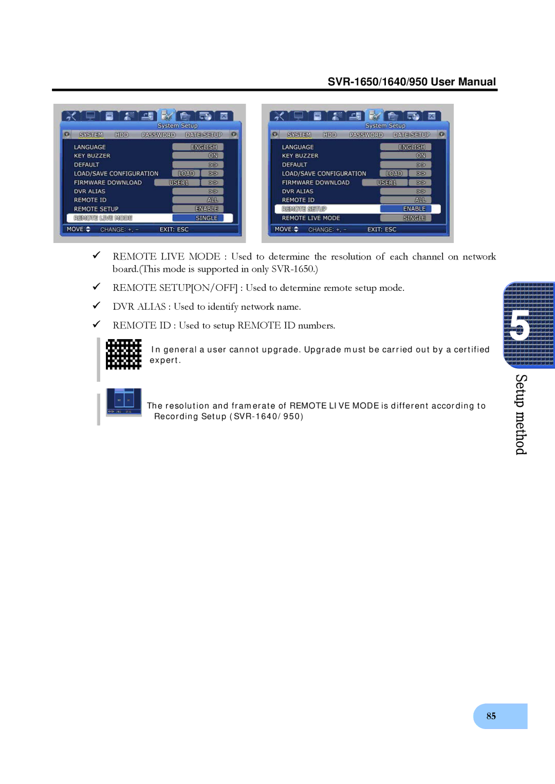 Samsung SVR-1640, SVR-950 user manual 